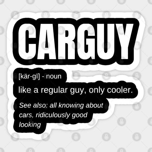 Car Guy Definition Sticker by luckyboystudio